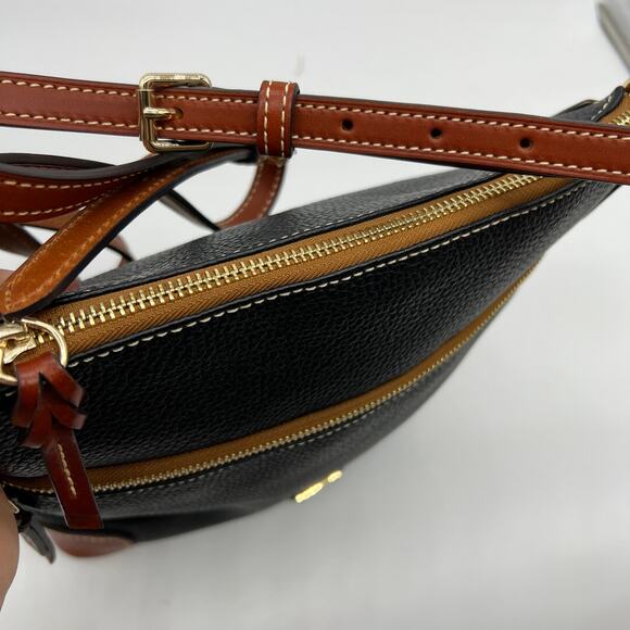 Dooney & Bourke Pebble Leather Crossbody Purse Black - Picture 9 of 12